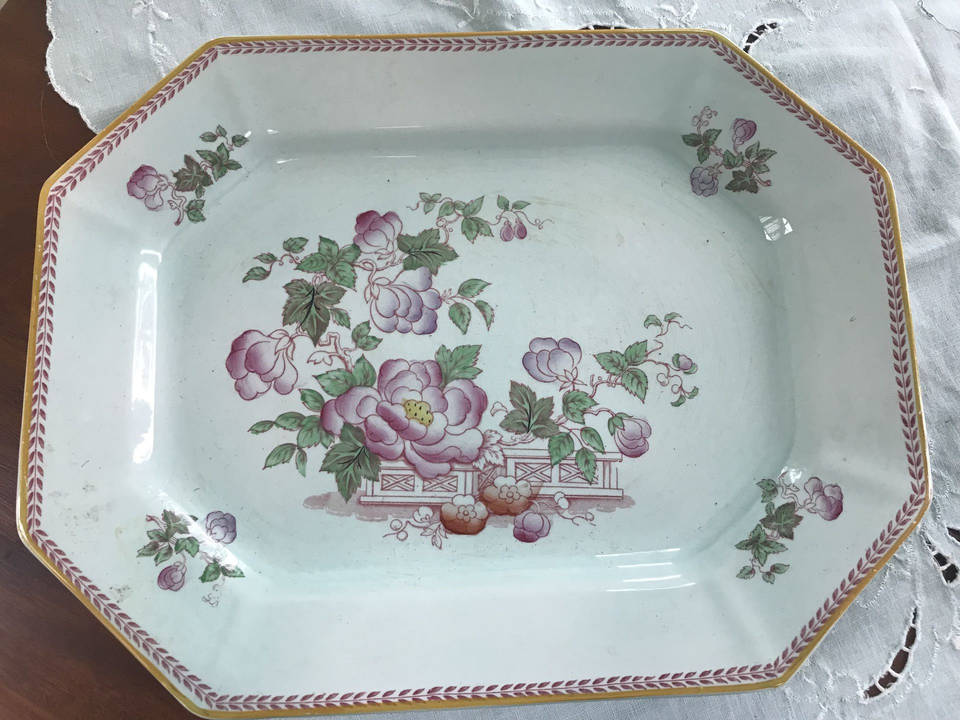 Metz Newer Backstamp 13" Oval Serving Platter
