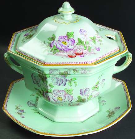 Metz Newer Backstamp Tureen & Lid w/Underplate