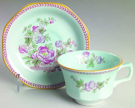 Metz Newer Backstamp Oversized Cup & Saucer Set