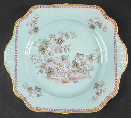 Metz Newer Backstamp Square Handled Cake Plate