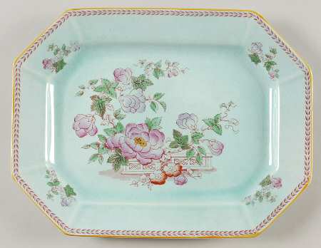 Metz Newer Backstamp 12" Oval Serving Platter