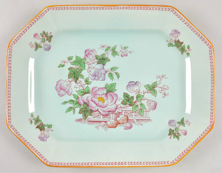 Metz Older Backstamp 13" Oval Serving Platter