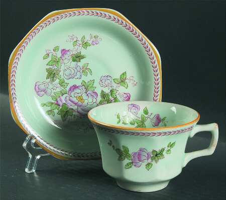 Metz Older Backstamp Oversized Cup & Saucer Set
