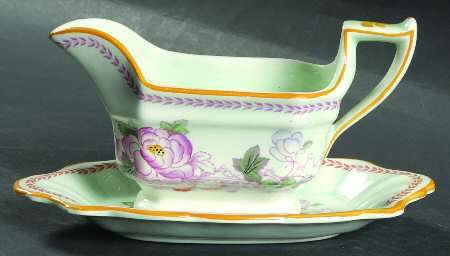 Metz Older Backstamp Gravy Boat & Underplate