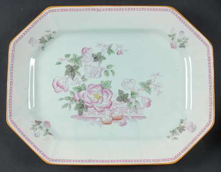 Metz Older Backstamp 14" Oval Serving Platter by Adams China