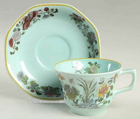 Ming Jade Flat Cup & Saucer Set