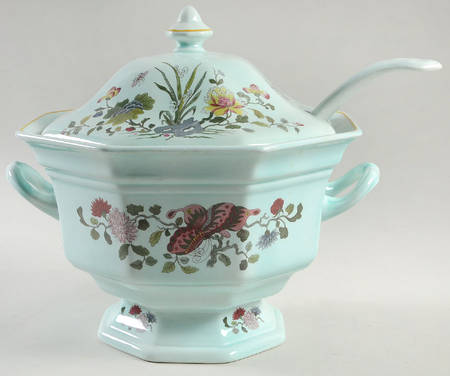 Ming Jade Tureen & Lid w/Ladle