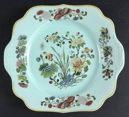 Ming Jade Square Handled Cake Plate