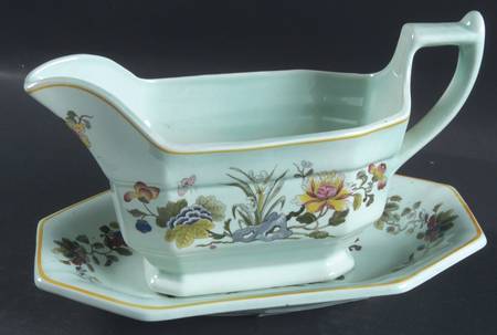 Ming Jade Gravy Boat & Underplate/Relish
