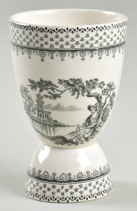 Minuet Black (Newer, Adams Bckstmp) Double Egg Cup