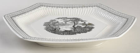 Minuet Black (Newer, Adams Bckstmp) Underplate for Tureen