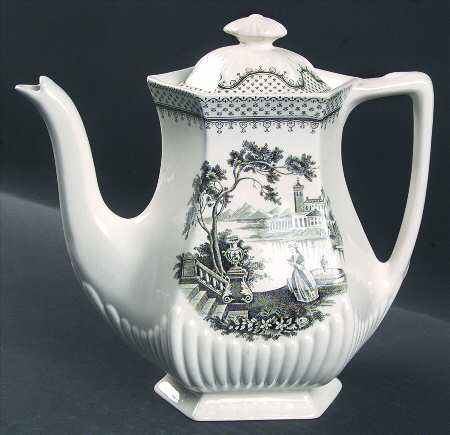 Minuet Black (Newer, Adams Bckstmp) Coffee Pot & Lid
