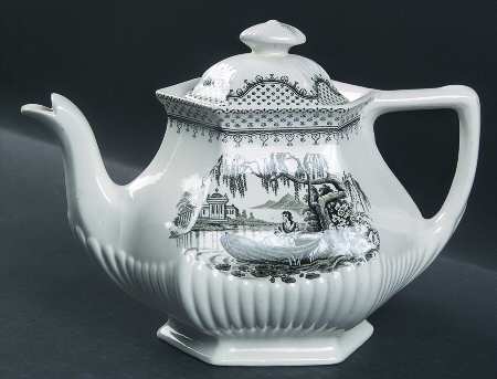 Minuet Black (Newer, Adams Bckstmp) Teapot & Lid