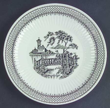 Minuet Black (Newer, Adams Bckstmp) Bread & Butter Plate