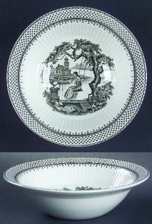 Minuet Black (Newer, Adams Bckstmp) Rim Cereal Bowl