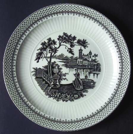 Minuet Black (Newer, Adams Bckstmp) Salad Plate
