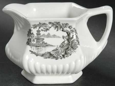 Minuet Black (Newer, Adams Bckstmp) Creamer