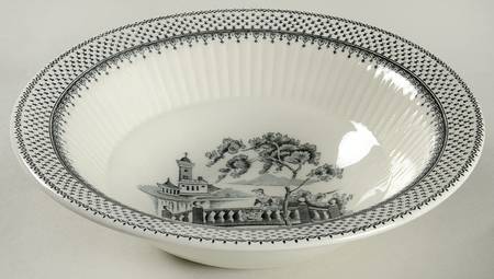 Minuet Black (Newer, Adams Bckstmp) Rim Cereal Bowl