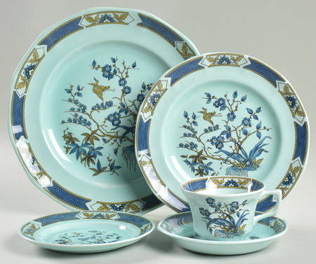 Ming Toi Blue 5 Piece Place Setting
