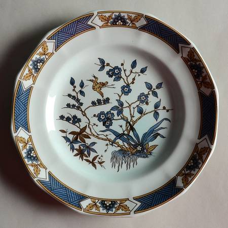 Ming Toi Blue Salad Plate