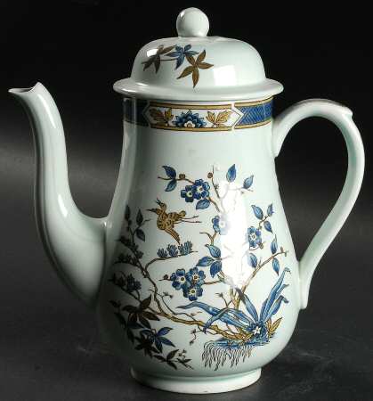 Ming Toi Blue Small Coffee Pot & Lid