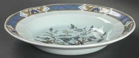 Ming Toi Blue Rim Soup Bowl