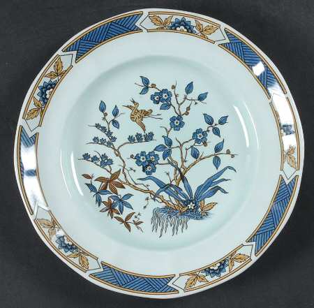 Ming Toi Blue Luncheon Plate