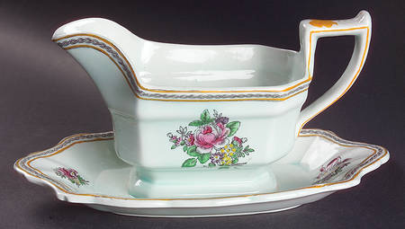 Nanking Gravy Boat with Attached Underplate