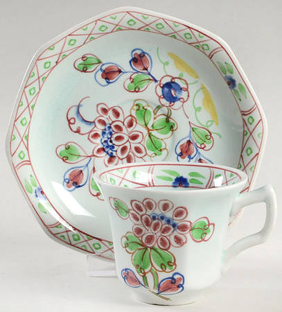 Old Bow Flat Demitasse Cup & Saucer Set