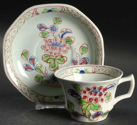 Old Bow Flat Cup & Saucer Set