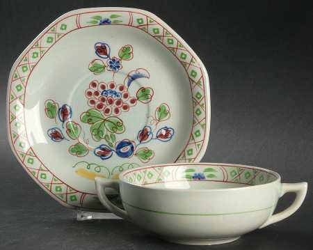 Old Bow Flat Cream Soup Bowl & Saucer Set