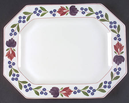 Old Colonial (Newer Backstamp) 14" Oval Serving Platter by Adams China