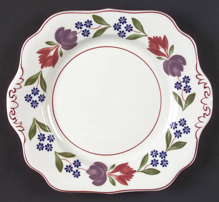 Old Colonial (Newer Backstamp) Square Handled Cake Plate by Adams China