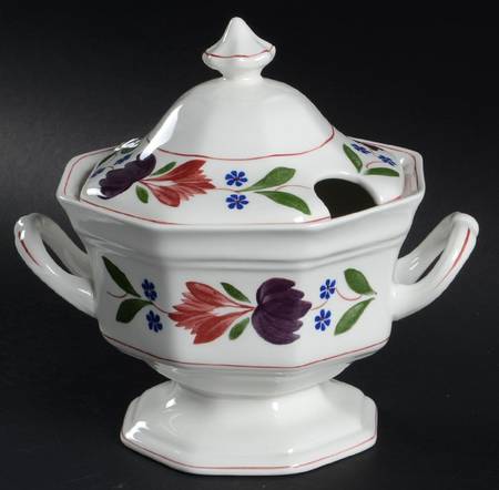 Old Colonial (Newer Backstamp) Sauce Boat & Lid