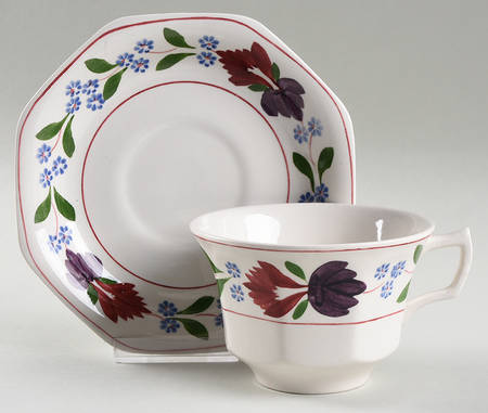 Old Colonial (Older Backstamp) Breakfast Cup & Saucer Set