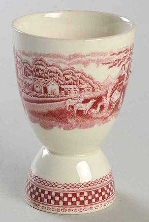 Old English Rural Scenes Double Egg Cup