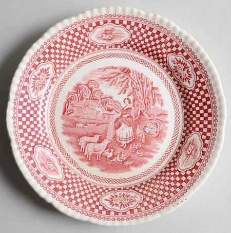 Old English Rural Scenes Salad Plate