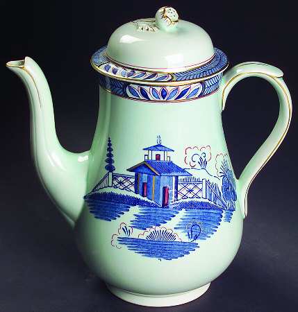Old Free Hand Coffee Pot & Lid