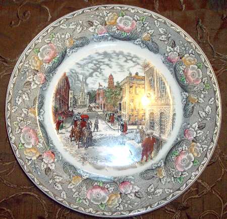 Old New York Dinner Plate