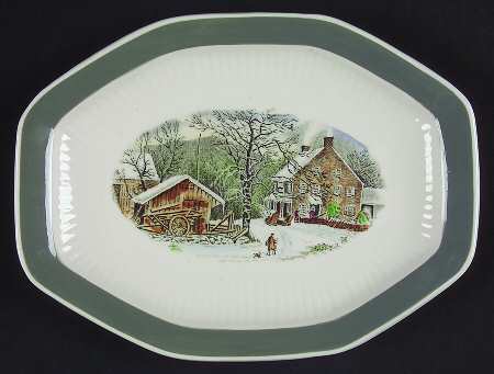 Old Winter Scenes Relish/Gravy Underplate