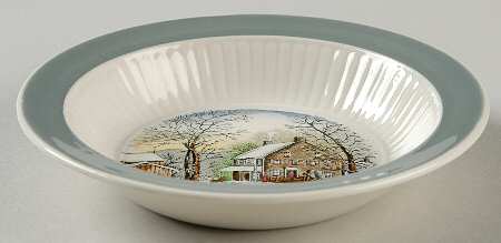 Old Winter Scenes Rim Fruit/Dessert (Sauce) Bowl