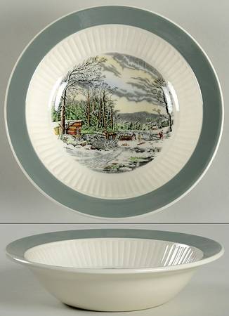 Old Winter Scenes Rim Cereal Bowl