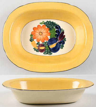 Cretonne Yellow 9" Oval Vegetable Bowl