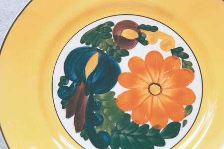 Cretonne Yellow Dinner Plate