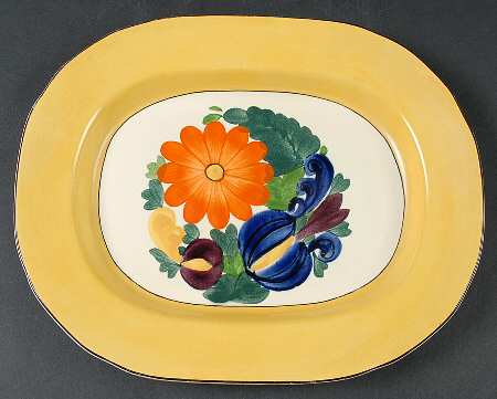 Cretonne Yellow 11" Oval Serving Platter
