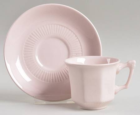 Princess Pink Flat Demitasse Cup & Saucer Set