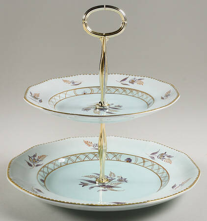 Regent 6 5/8"-10"  2 Tiered Serving Tray (Dp, Sp) HC