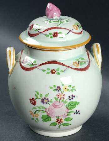 Ribbon Sugar Bowl & Lid
