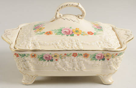 Rose of Italy Rectangular Covered Vegetable