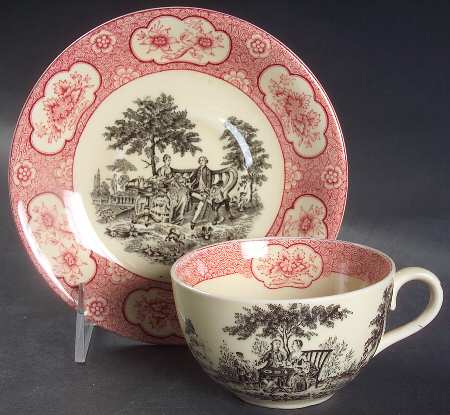 Rose Terrace Flat Cup & Saucer Set